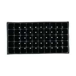 Кассета для рассады, 50 ячеек по 100 мл, пластик, чёрная, 54×27×8 см, Greengo