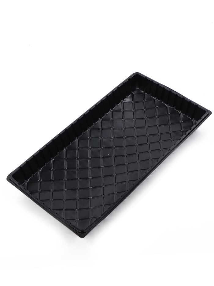 Поддон для рассады, 55×30×5.6 см, пластик, чёрный, дно МИКС, Greengo