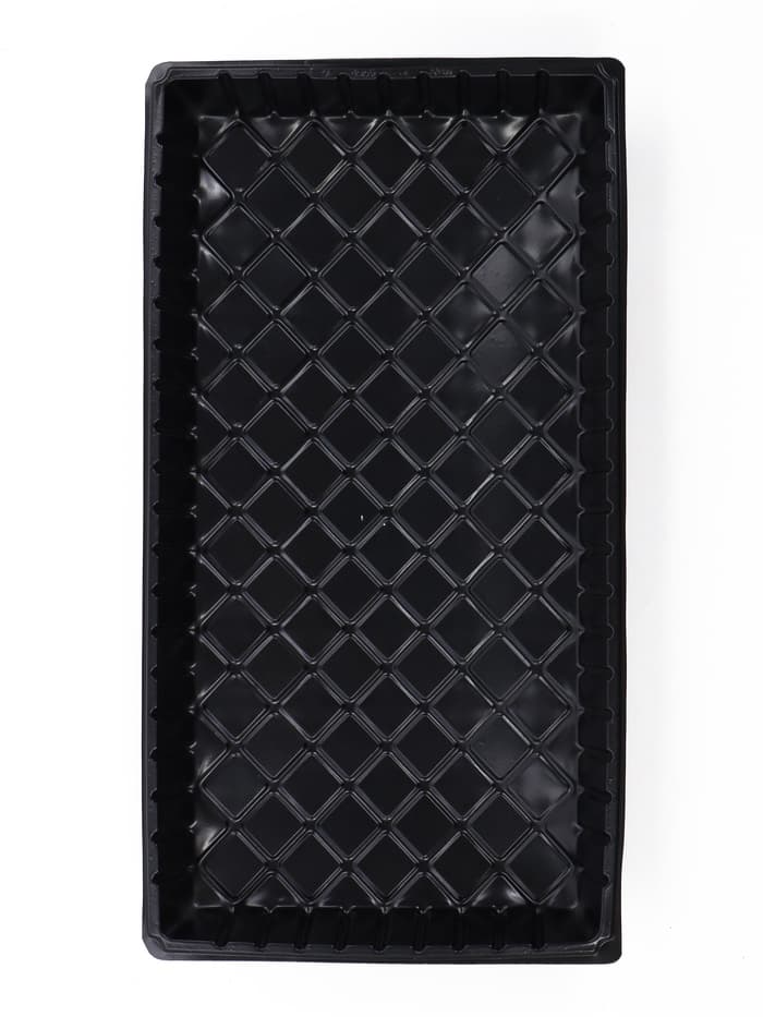 Поддон для рассады, 55×30×5.6 см, пластик, чёрный, дно МИКС, Greengo