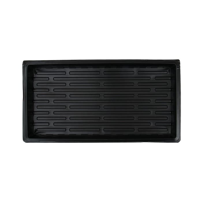 Поддон для рассады, 55×30×5.6 см, пластик, чёрный, дно МИКС, Greengo