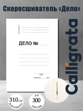 Скоросшиватель картонный, плотность 310 г/м², на 300 листов, евро