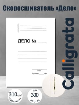 Скоросшиватель картонный, плотность 310 г/м², на 300 листов, евро