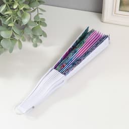 Веер складной «В тропиках», 23 см, МИКС