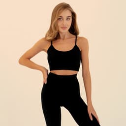 Топ спортивный на бретелях женский ONLYTOP, размер М, чёрный