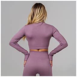 Топ спортивный с длинными рукавами ONLYTOP, р. S, цвет лиловый