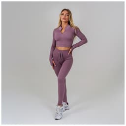 Топ спортивный с длинными рукавами ONLYTOP, р. S, цвет лиловый