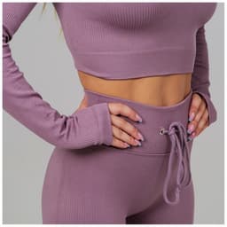 Топ спортивный с длинными рукавами ONLYTOP, р. S, цвет лиловый