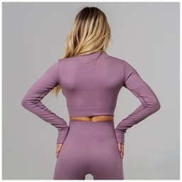 Топ спортивный с длинными рукавами ONLYTOP, р. S, цвет лиловый
