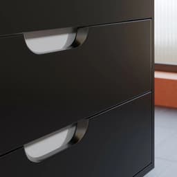 Тумба подвесная Uperwood, под раковину Uperwood Modul 80, цвет чёрный матовый