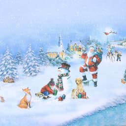Шторы для кухни с подхватами «Рождественский вечер», 145×180 см - 2 шт.