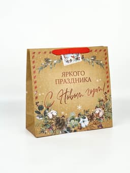 Набор пакетов подарочных новогодних «Верь в чудеса», 3 шт., 14×14×9 см, 22×22×11 см, 30×30×12 см