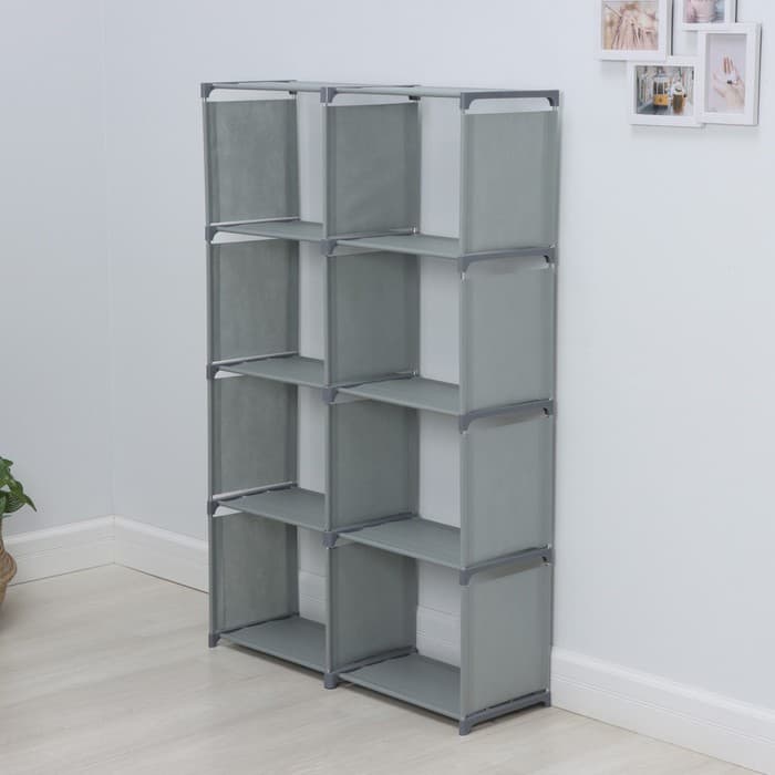 Стеллаж для хранения многофункциональный LaDо́m, 85×26×125 см, серый