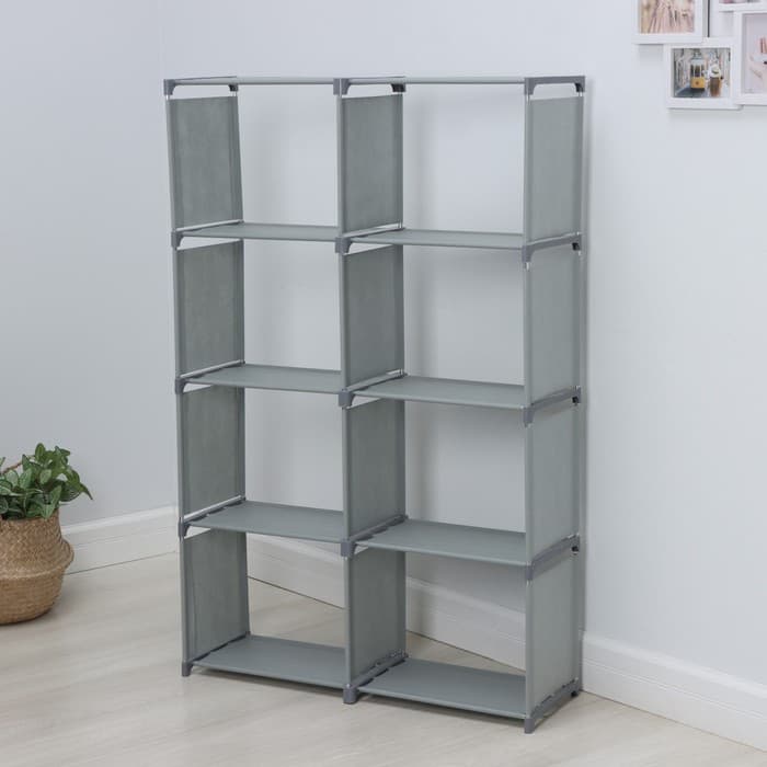 Стеллаж для хранения многофункциональный LaDо́m, 85×26×125 см, серый