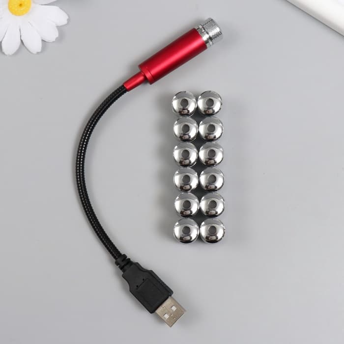 Лазерная указка с насадками: 12 + 1, от USB, 10×14.5 см