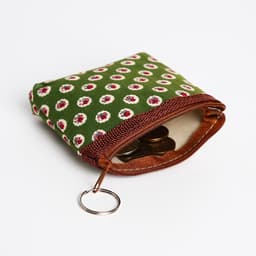 Кошелёк-монетница на молнии 10.5×1×9 см, с цветочным принтом, МИКС