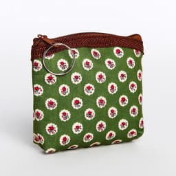 Кошелёк-монетница на молнии 10.5×1×9 см, с цветочным принтом, МИКС