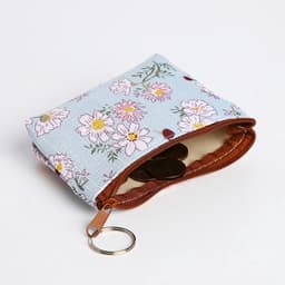 Кошелёк-монетница на молнии 12×1×9 см, с цветочным принтом, МИКС