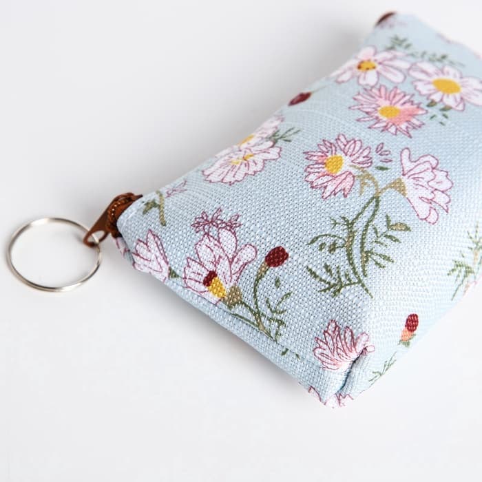Кошелёк-монетница на молнии 12×1×9 см, с цветочным принтом, МИКС