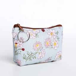 Кошелёк-монетница на молнии 12×1×9 см, с цветочным принтом, МИКС