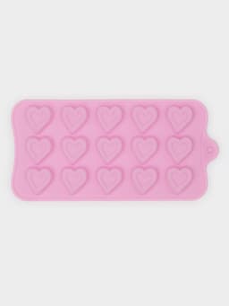 Форма для конфет и шоколада Доляна «Сердечко», силикон, 21×10 см, 15 ячеек (2.7×2.8 см), МИКС