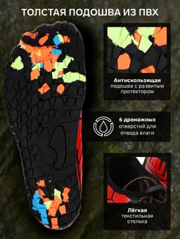 Аквашузы ONLYTOP Cyber Red, р. 39-40