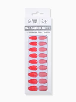 Накладные ногти, 24 шт., с клеевыми пластинами, форма миндаль, цвет неоновые/матовые, розовые