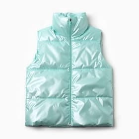 Жилет для девочки MINAKU: Casual Collection, бирюзовый, рост 128 см