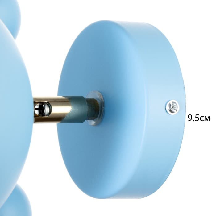 Бра «Барни», Е27, 40 Вт, голубой, 20×20×20 см