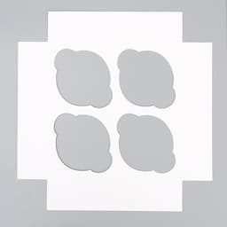Коробка складная на 4 капкейка с окном «Новогодних чудес», 16×16×10 см