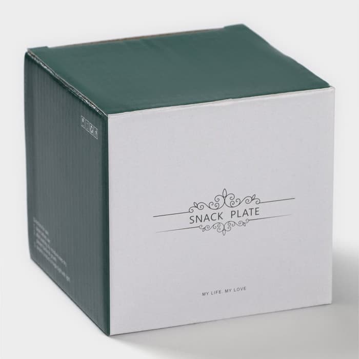 Креманка, 150 мл, d=10 см, с вилкой h=13 см, керамика, бамбук, белая