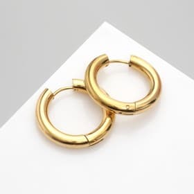 Серьги-кольца «Стальные» d=2.5 см, цвет золото