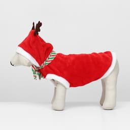 Костюм для животных «Новогодний с рожками», размер L (ДС 35, ОГ 45 см)
