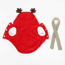 Костюм для животных «Новогодний с рожками», размер L (ДС 35, ОГ 45 см)