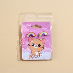 Серьги детские Meow, гвоздики