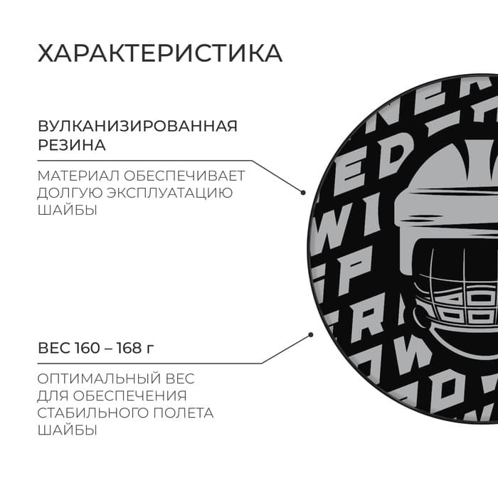 Шайба хоккейная Winter Star, взрослая, d=7.6 см