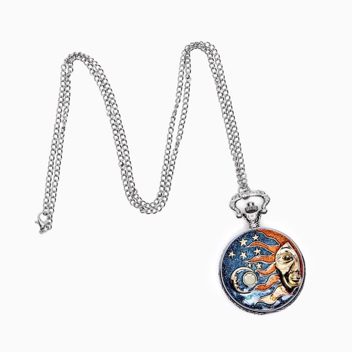 Часы карманные «Солнце», кварцевые, циферблата d=3.5 см, цепочка 80 см