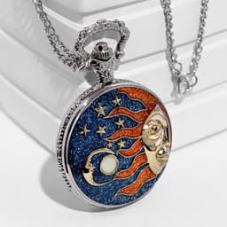 Часы карманные «Солнце», кварцевые, циферблата d=3.5 см, цепочка 80 см