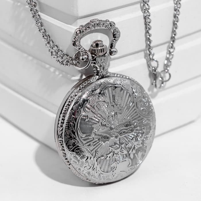 Часы карманные «Солнце», кварцевые, циферблата d=3.5 см, цепочка 80 см