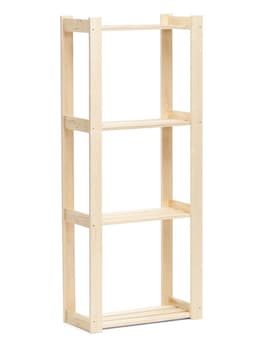 Стеллаж деревянный, 4 полки, 150×64×27.5 см, хвоя, второй сорт, напольный, «Добропаровъ»