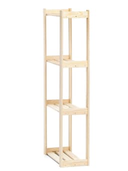 Стеллаж деревянный, 4 полки, 150×64×27.5 см, хвоя, второй сорт, напольный, «Добропаровъ»