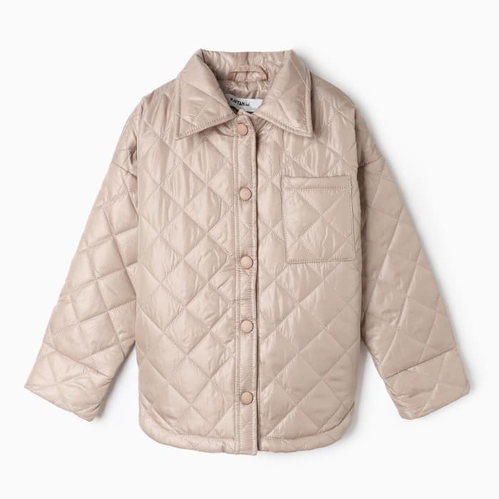 Куртка для девочки KAFTAN, бежевая, размер 34 (128-134 см)