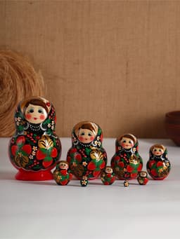 Матрешка дерево «Яркая хохлома», 10 кукольная