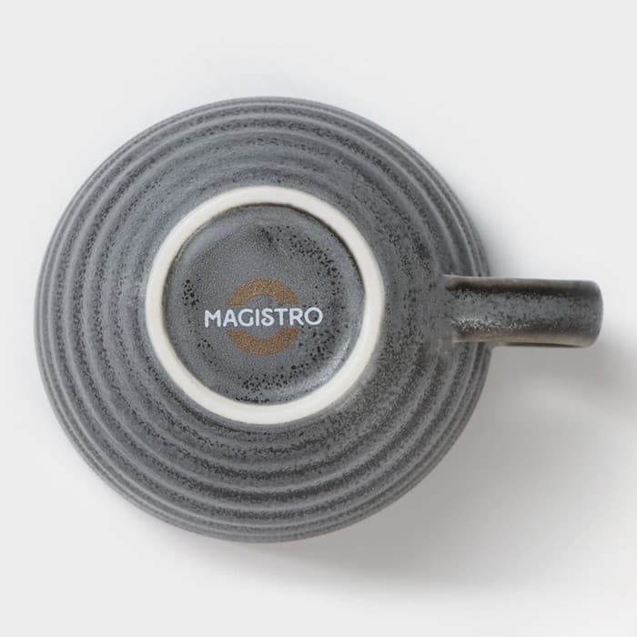 Чашка Magistro Urban, 200 мл, фарфор, серая