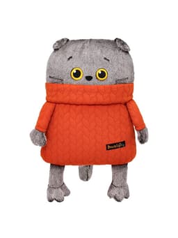 Мягкая игрушка-подушка «Кот в свитере с косами», 32 см