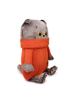 Мягкая игрушка-подушка «Кот в свитере с косами», 32 см