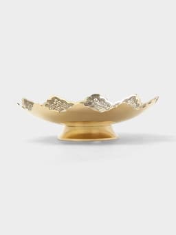 Блюдо «Лепестки», с узором, 21×21×5.7 см, латунь