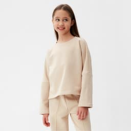 Свитшот для девочки MINAKU, бежевый, рост 128 см