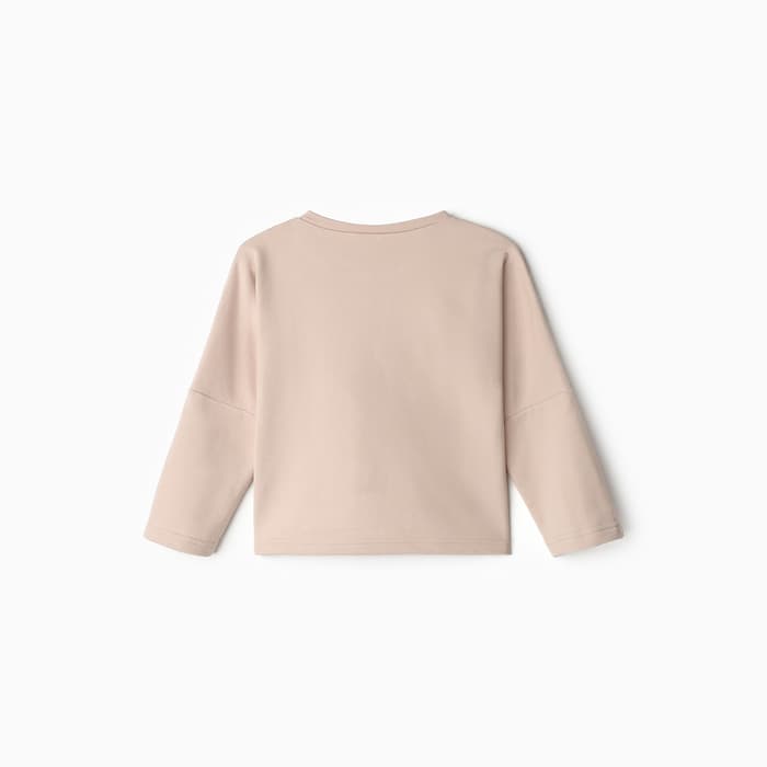 Свитшот для девочки MINAKU, бежевый, рост 128 см