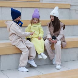 Свитшот для девочки MINAKU, бежевый, рост 128 см