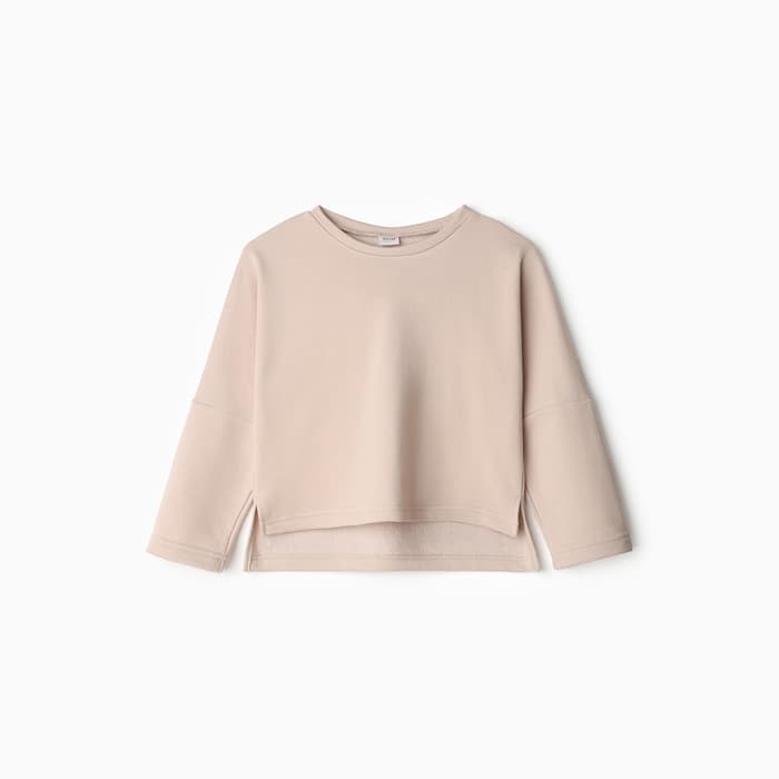 Свитшот для девочки MINAKU, бежевый, рост 128 см